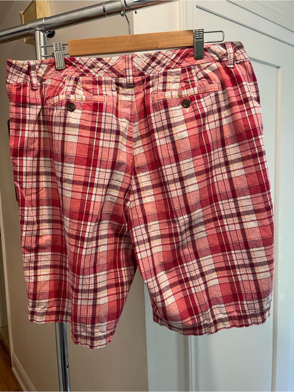 Bass Red Plaid Flat Front Men's Shorts